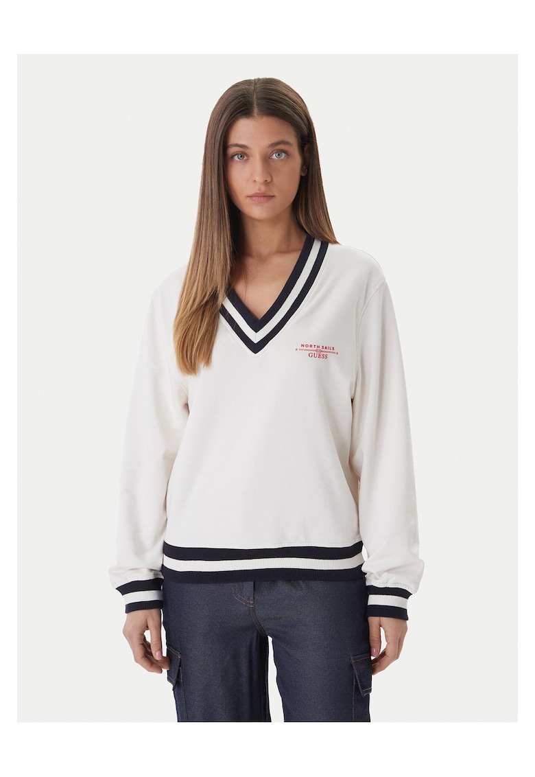 Hanorac dama - bumbac - negru - ecru - Negru/Ecru