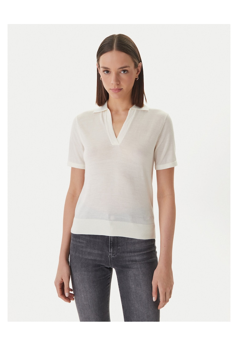 Tricou dama - Lana merinos - Ecru -