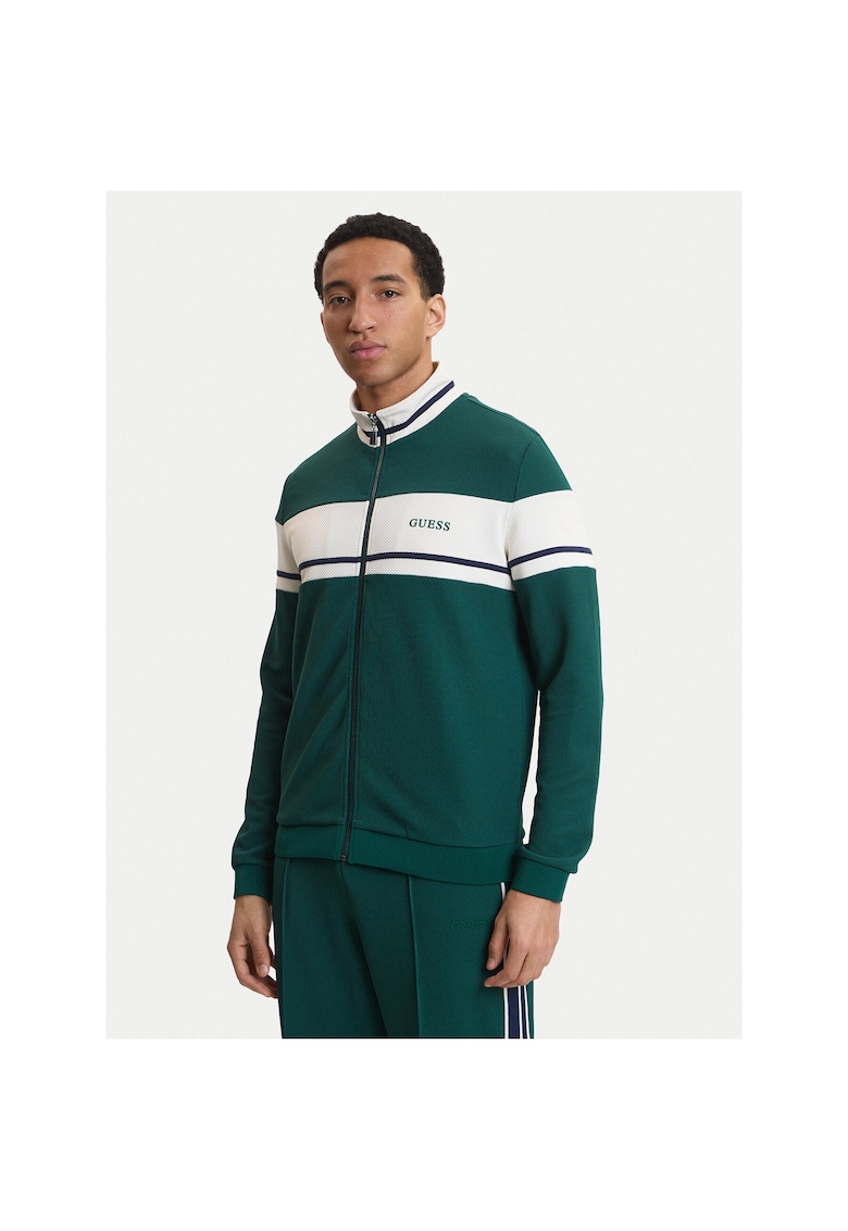 Hanorac barbati cu fermoar - Verde