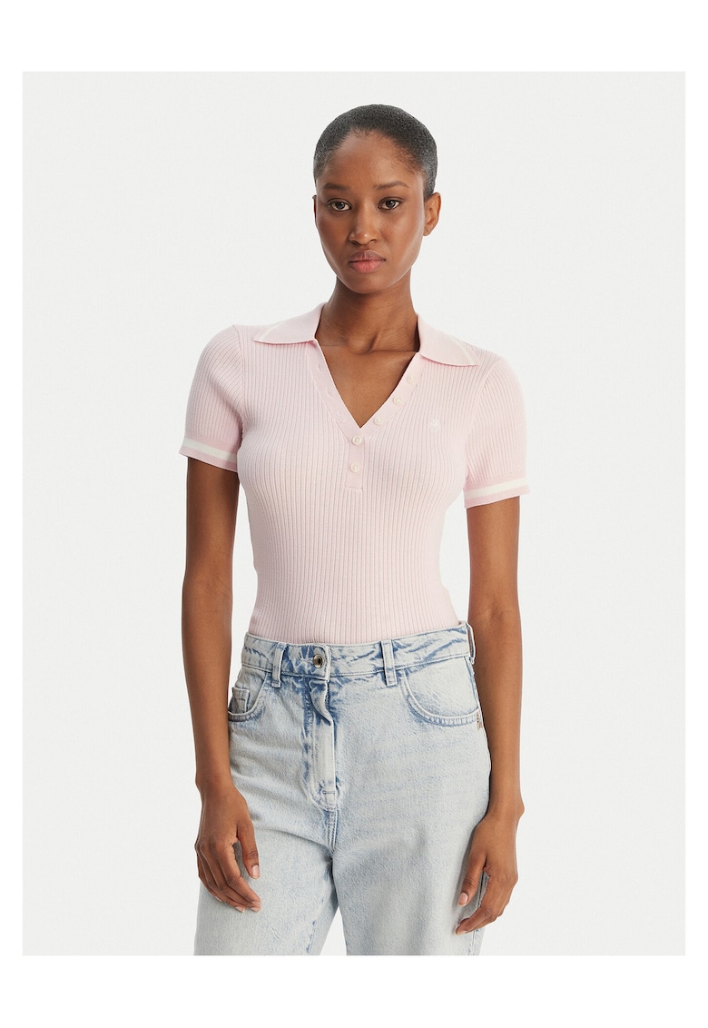Tricou dama - roz - viscoza si poliester