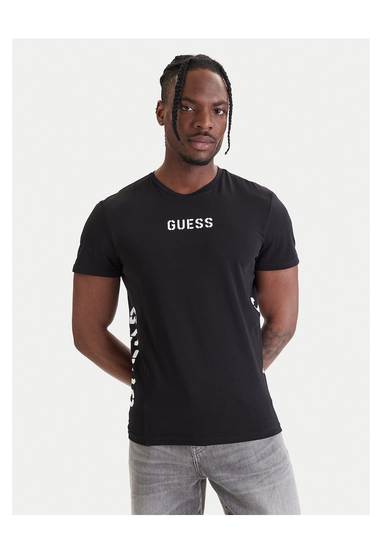 Tricou barbati bumbac/elastan - negru