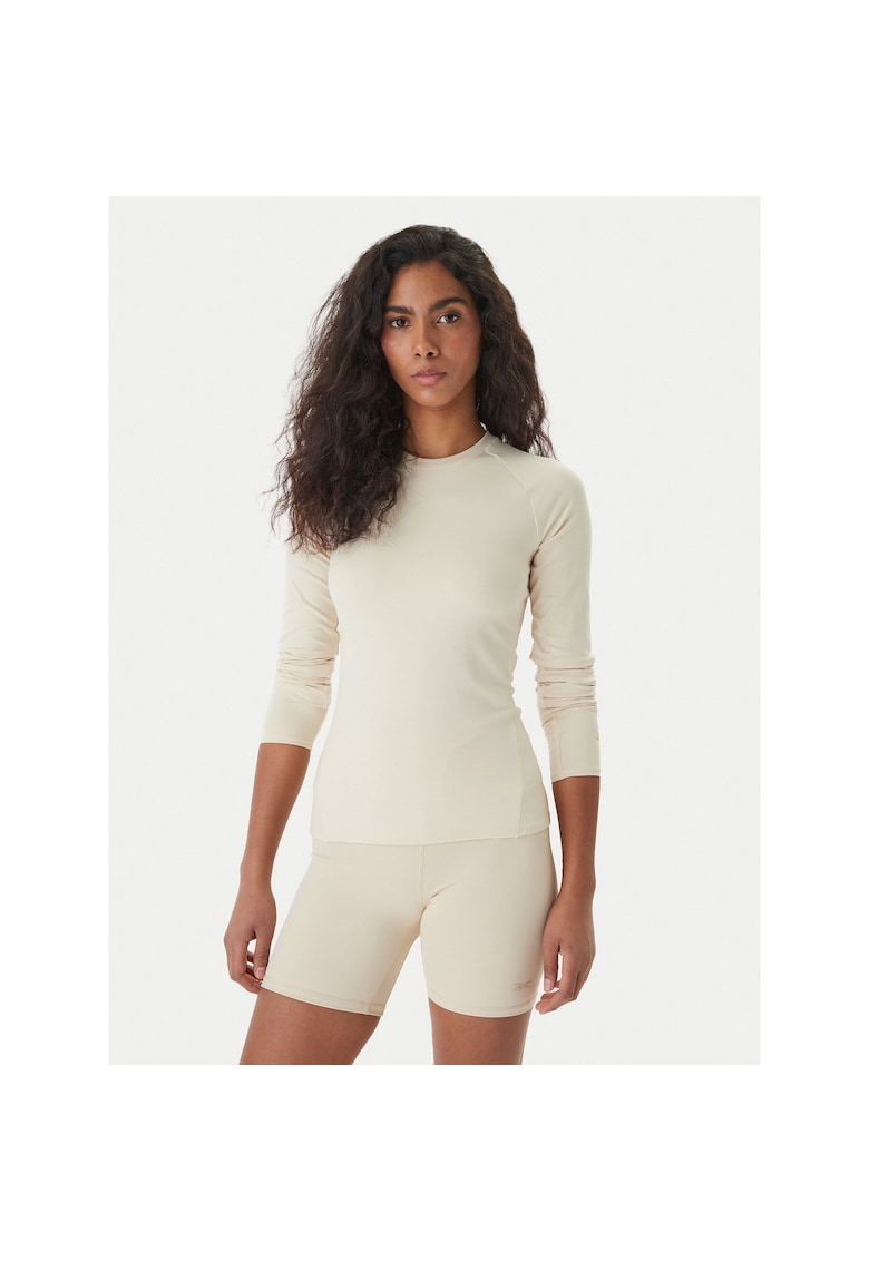 Tricou sport dama - slim fit - bej - poliester