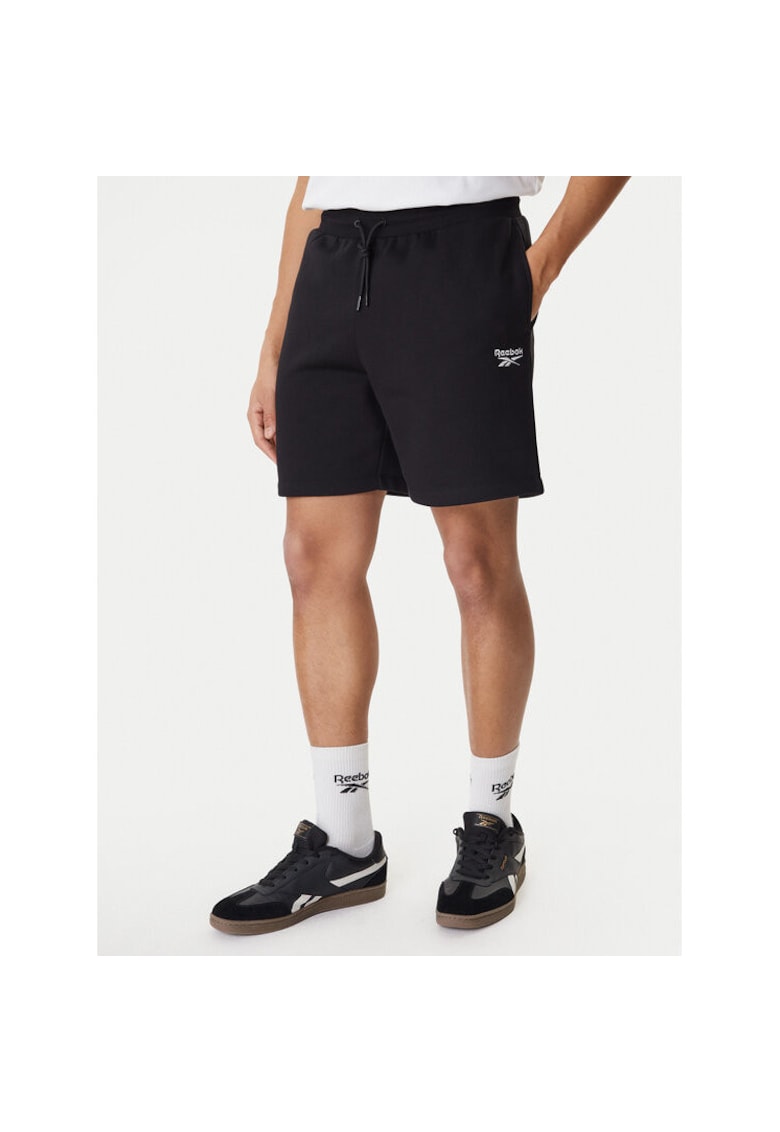 Pantaloni scurti sport Barbati - negru - bumbac-poliester