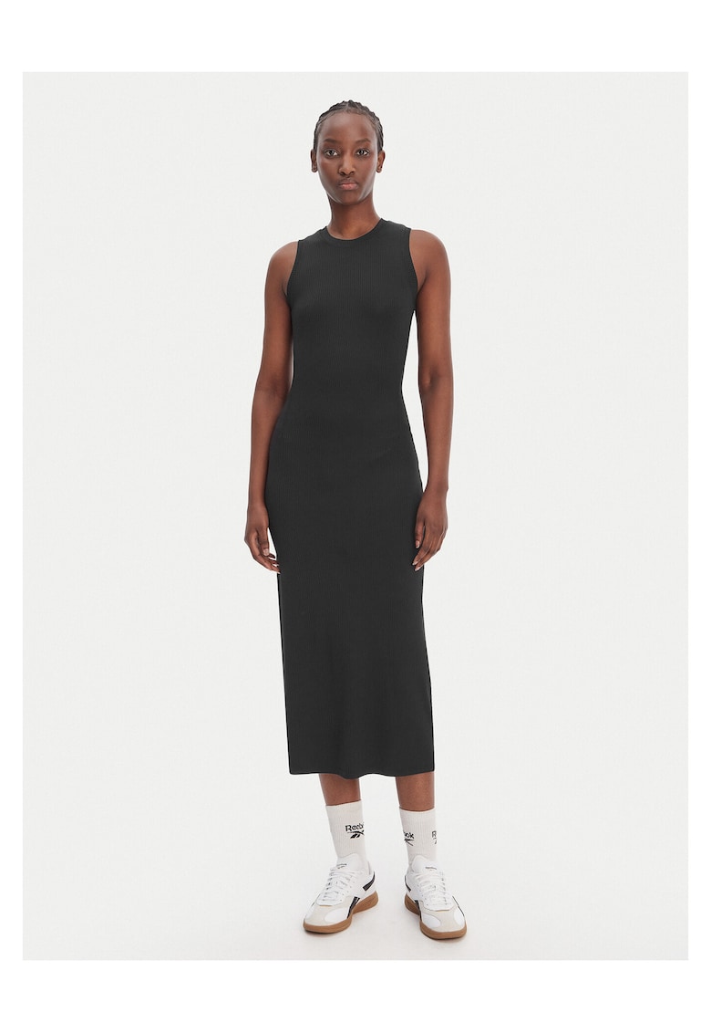 Rochie casual - neagra - 77% poliester - 23% elastan -