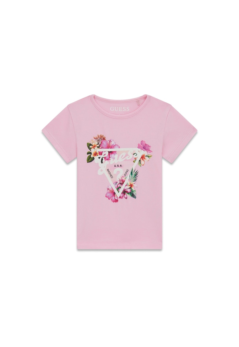 Tricou roz copii bumbac - Roz