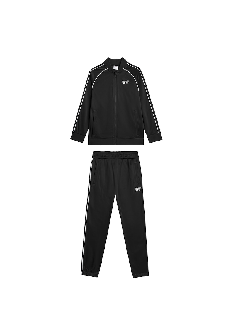 Treninguri lifestyle copii - dres baieti - fermoar - negru - poliester