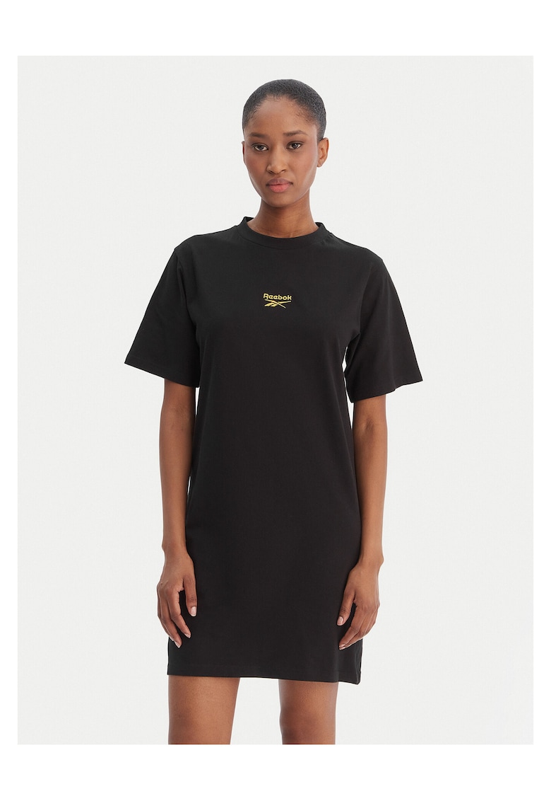 Rochie casual din bumbac - Negru