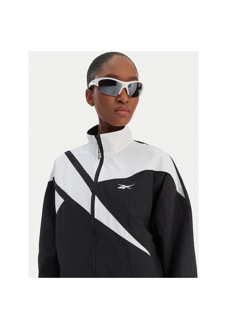 Hanorac sport dama - fermoar - negru - poliamida