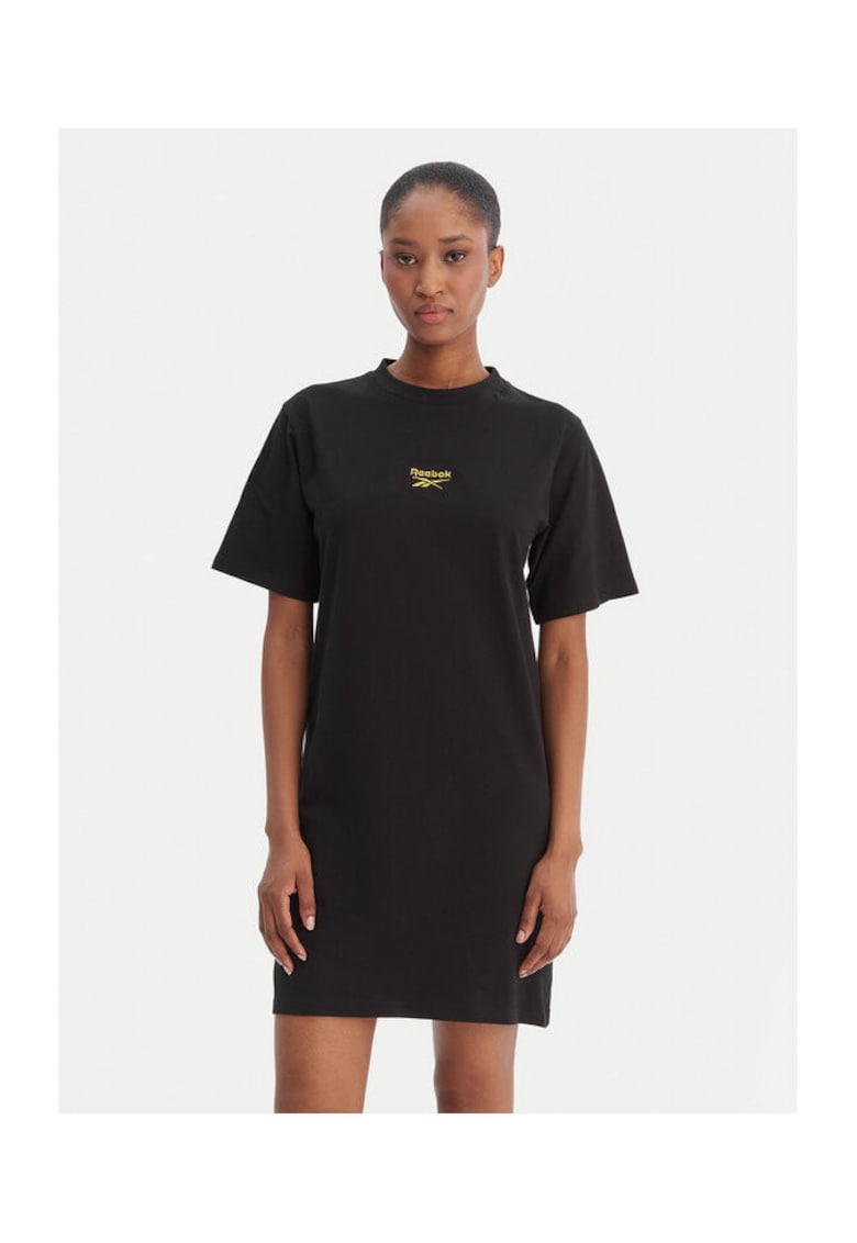 Rochie casual din bumbac - Negru