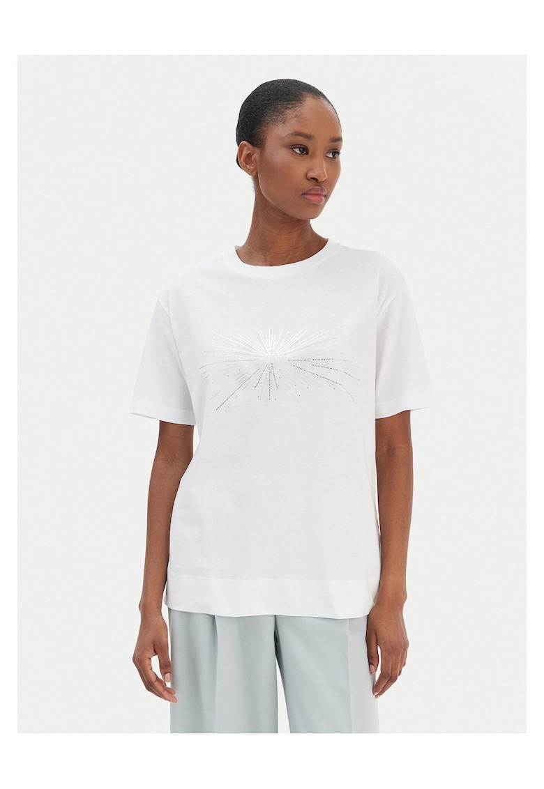 Tricou femei - alb - bumbac