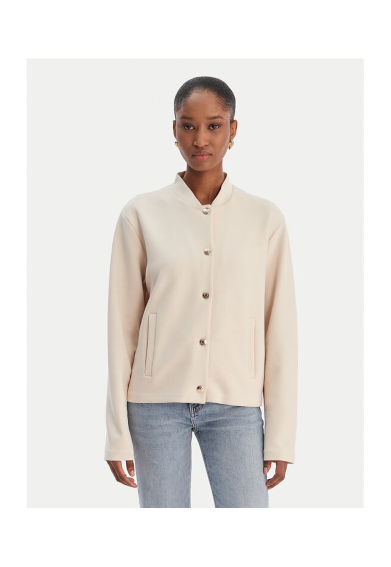 Cardigan dama - dungi - bej - 50% poliester - 44% modal - 6% elastan