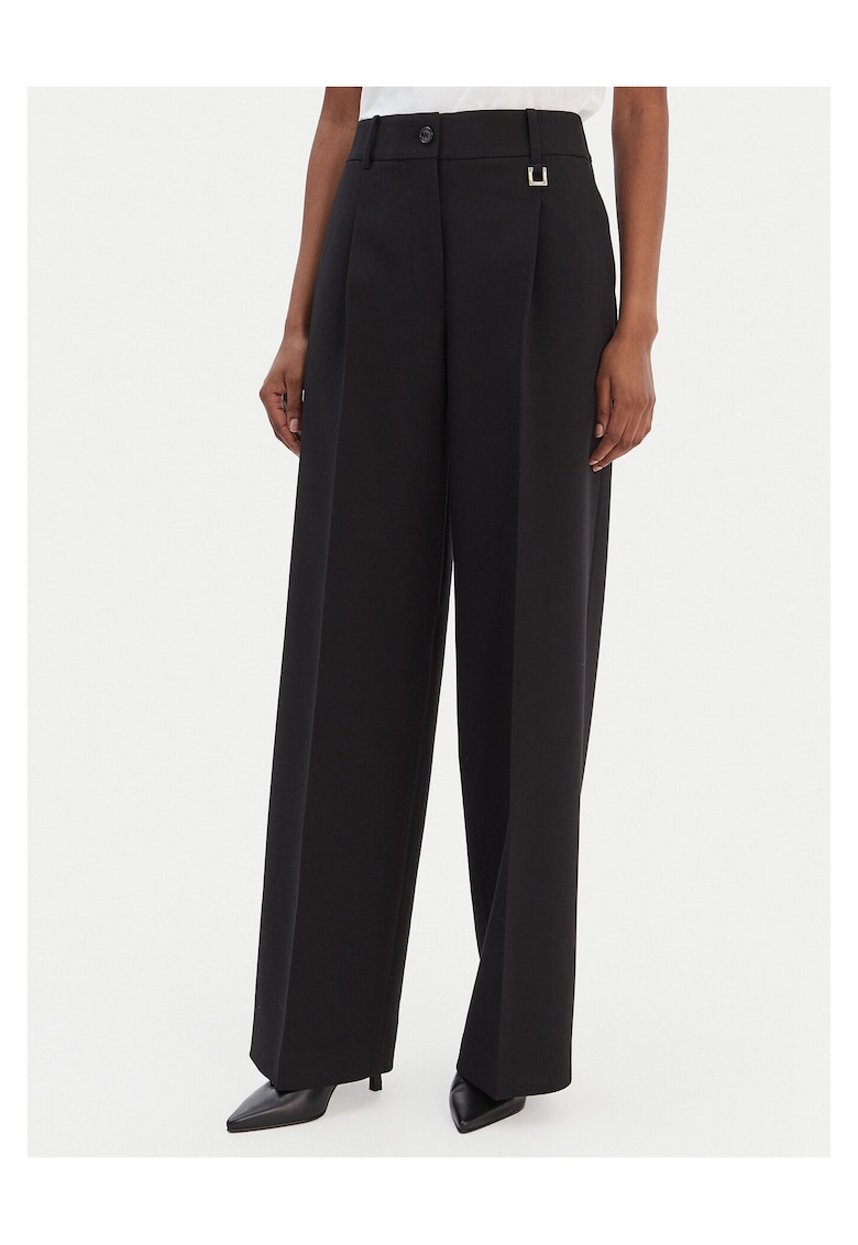 Pantaloni dama - poliester - negru