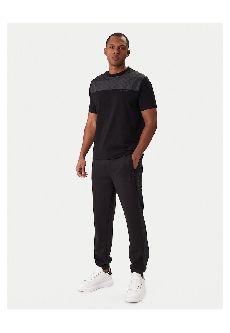 Pantaloni trening pentru barbati - poliester - negru