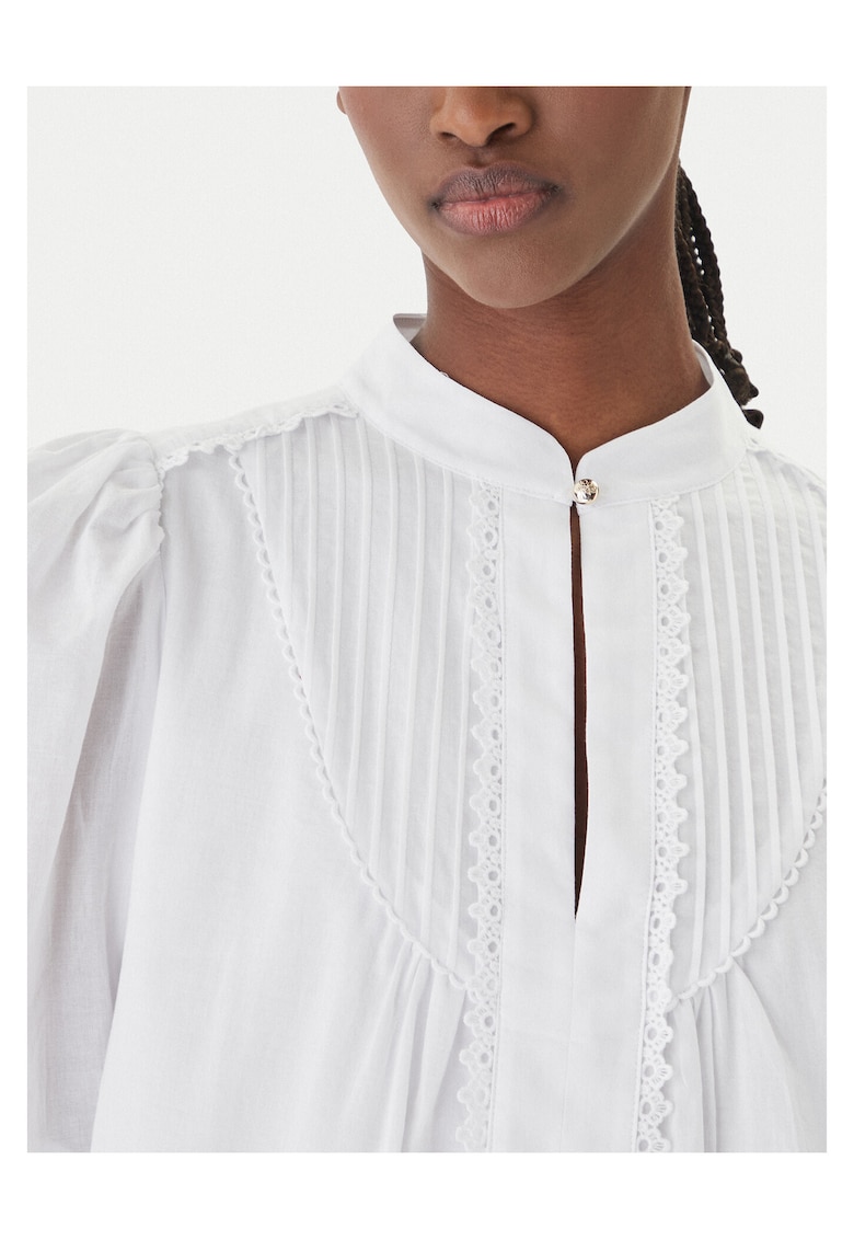 Rochie casual - bumbac - alb