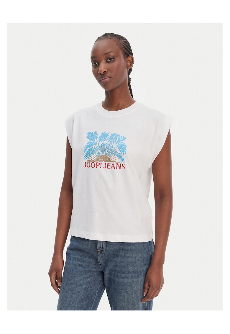 Tricou dama - bumbac - alb