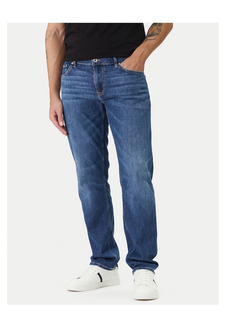 Blugi barbati - slim fit - albastru - bumbac