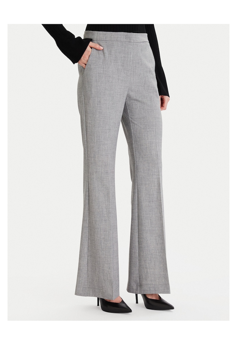 Pantaloni dama - poliester - fermoar - gri