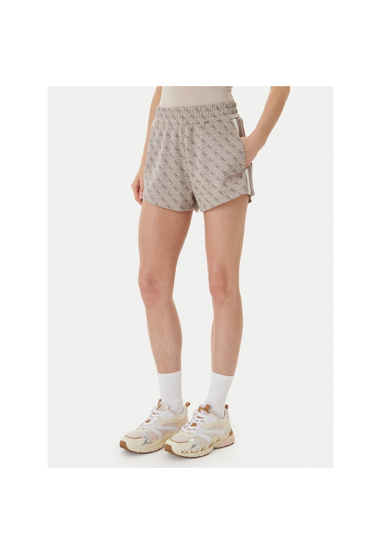 Pantaloni sport de dama - bej - 67% poliester - 33% bumbac