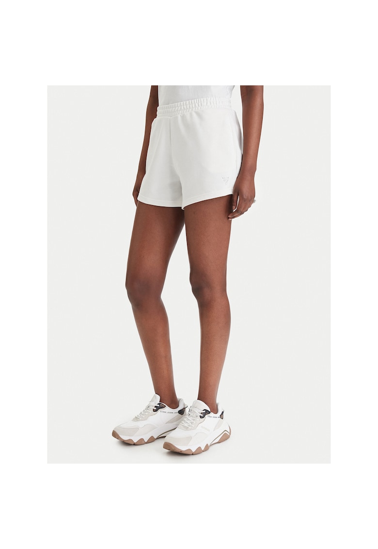 Pantaloni sport de dama - alb - 55% poliester - 45% bumbac