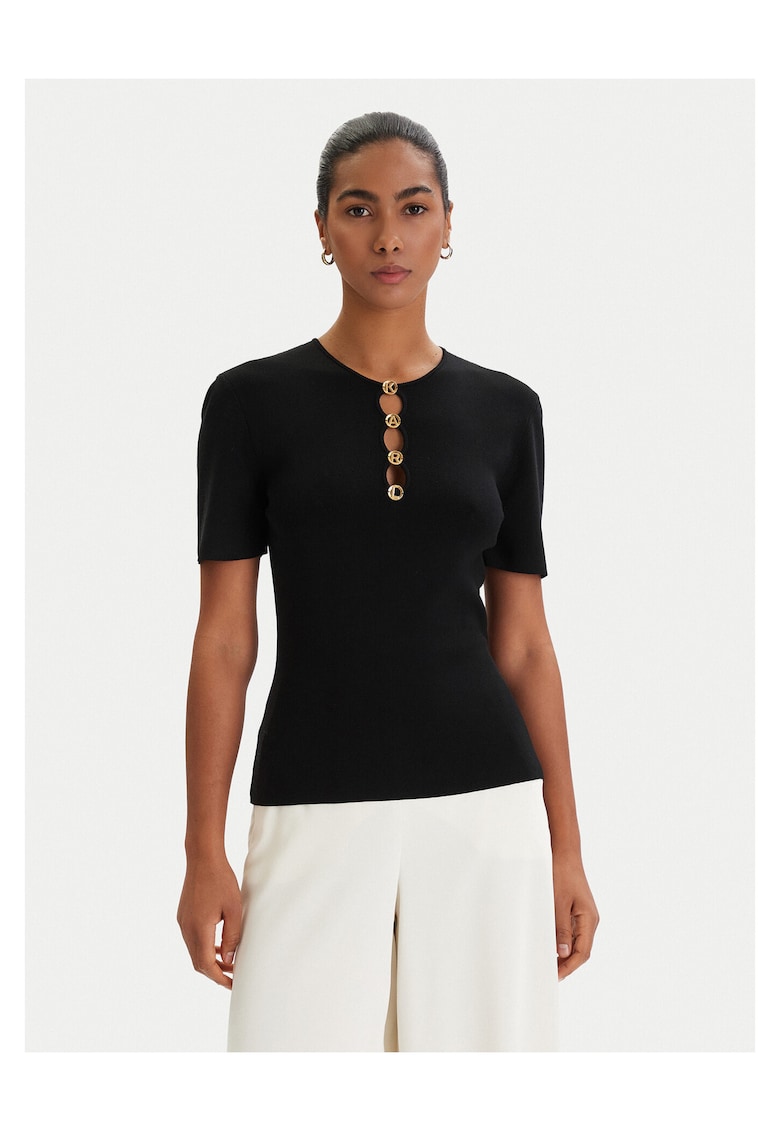 Bluza dama - slim fit - negru - viscoza