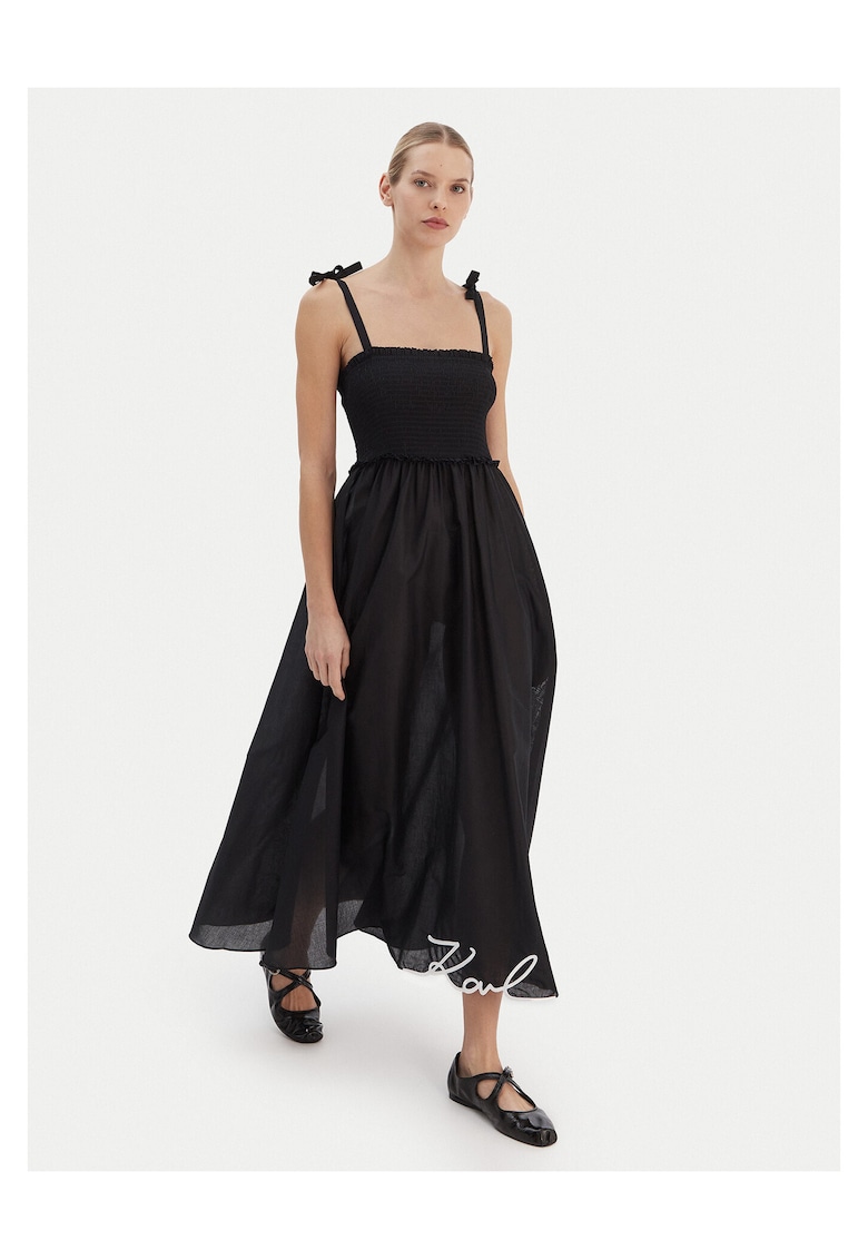 Rochie de vara - bumbac - negru -