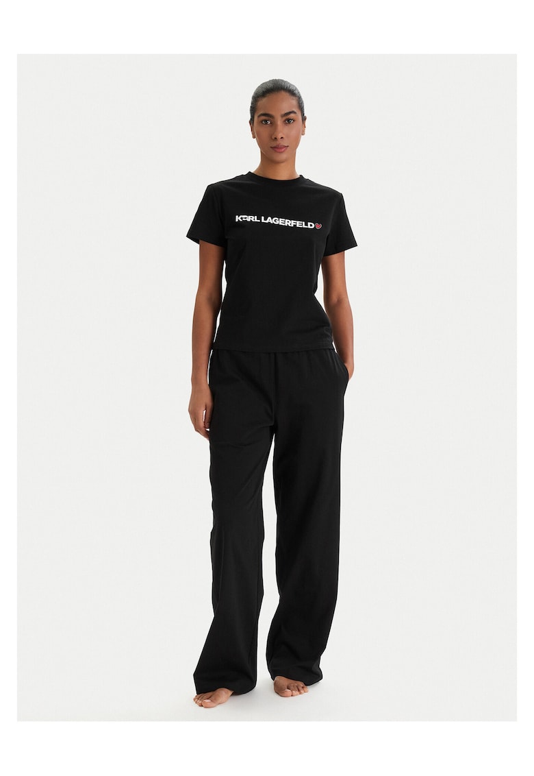 Pijama dama - bumbac organic - negru