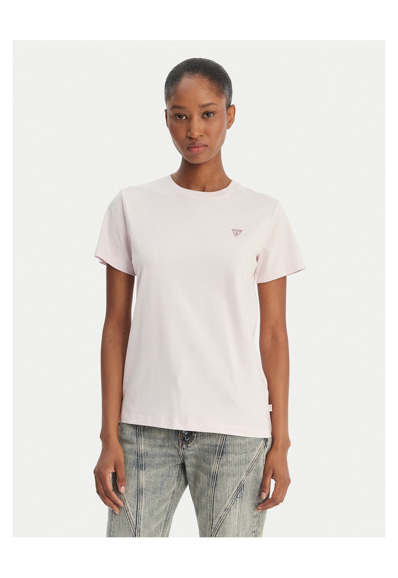 Tricou dama bumbac/elastan - roz