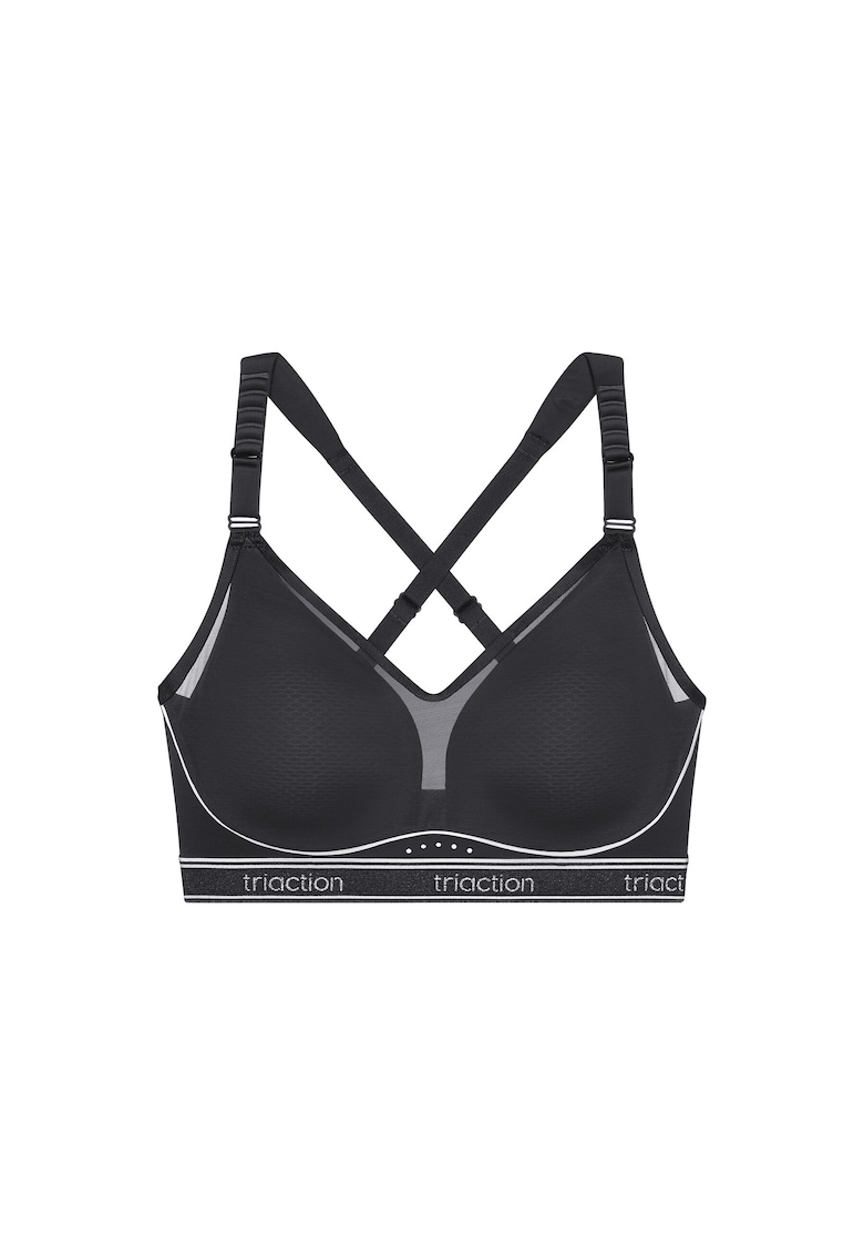Bustiera sport Femei - neagra - 57% poliester - 27% poliamida - 16% elastan