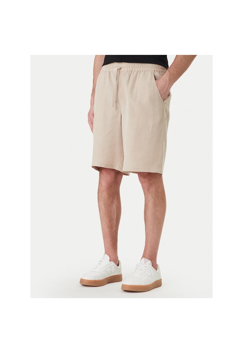 Pantaloni scurti sport Barbati - lyocell/in - bej