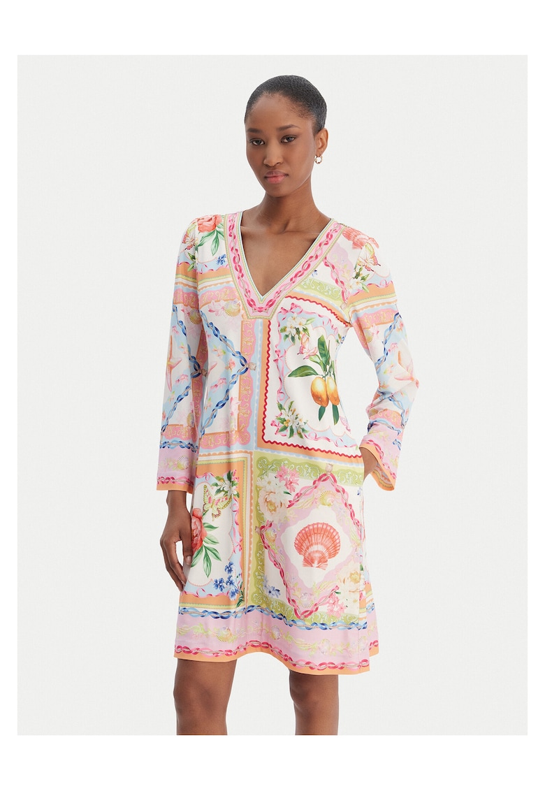 Rochie de vara multicolor - poliester