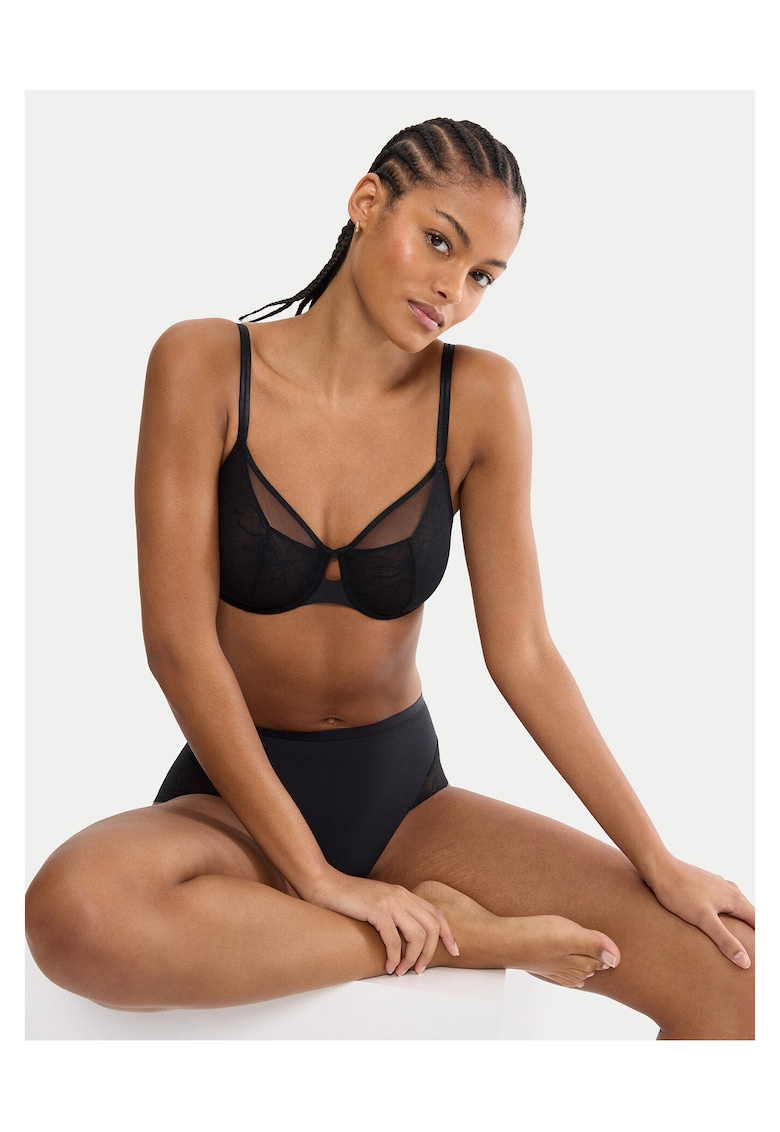 Sutien cu armatura - negru - poliamida -