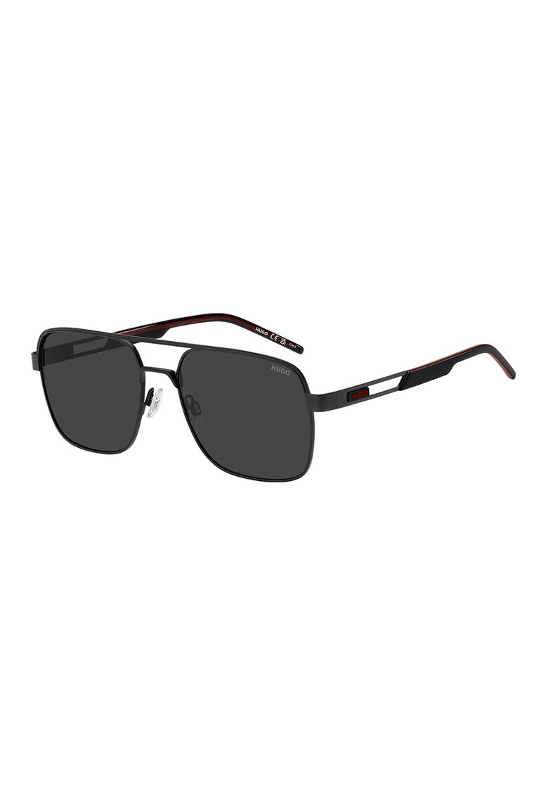 Ochelari de soare aviator cu aplicatie logo discreta - Rosu/Negru