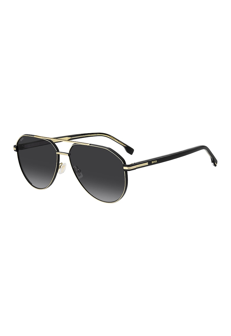 Ochelari de soare aviator cu lentile uni - Auriu/Negru