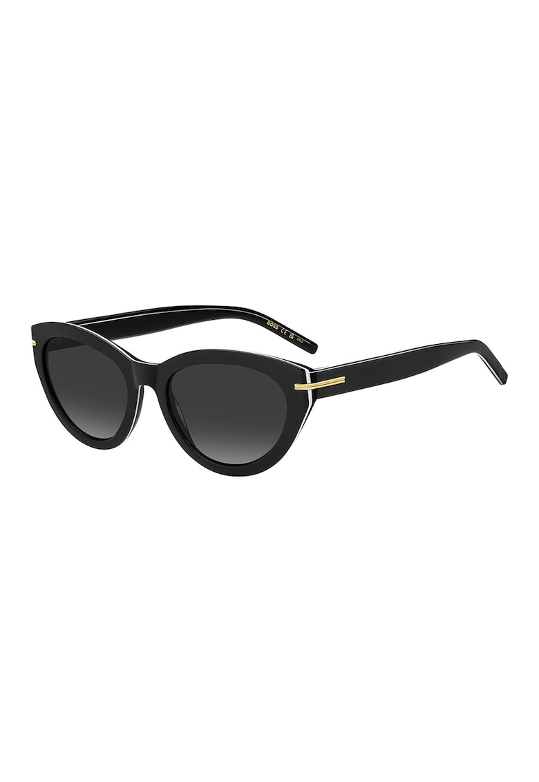 Ochelari de soare cat-eye cu lentile in degrade - Negru stins