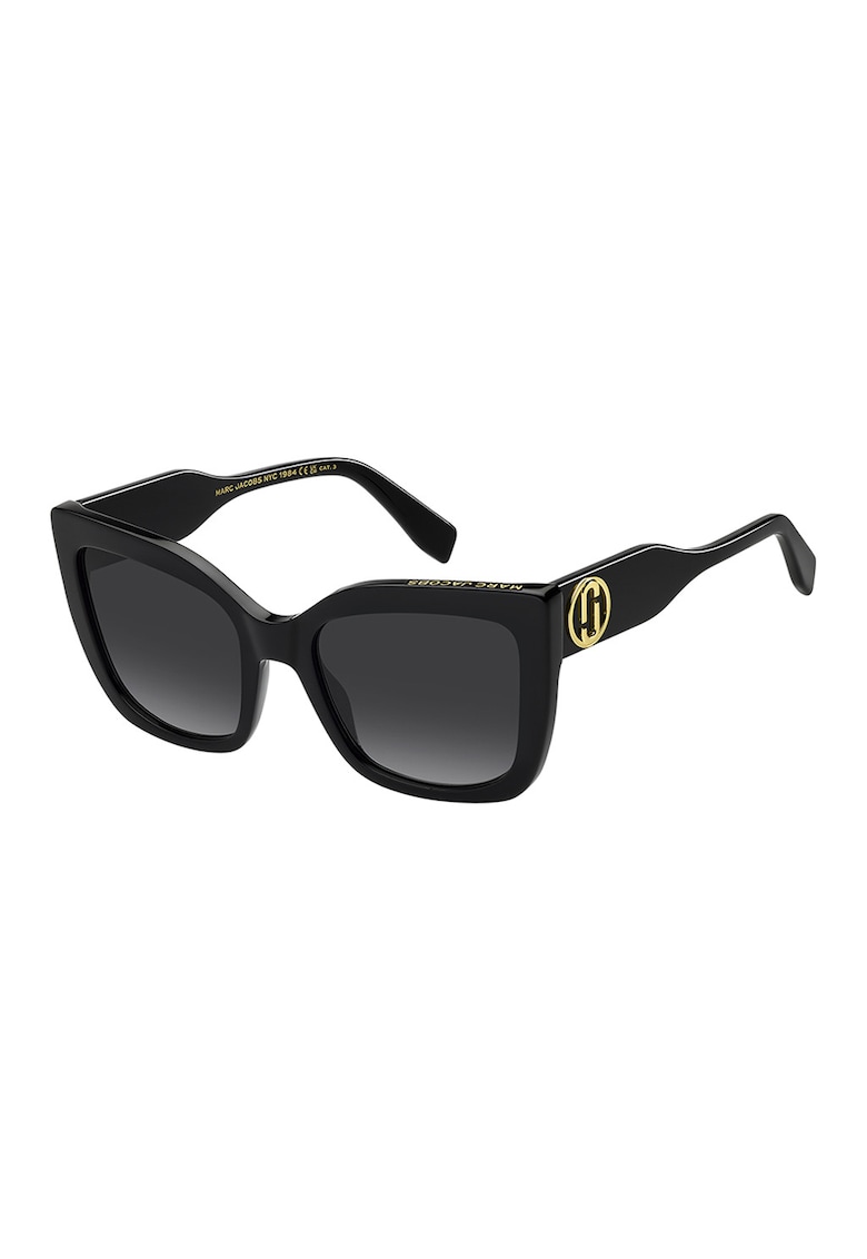 Ochelari de soare cat-eye cu lentile in degrade - Auriu/Negru