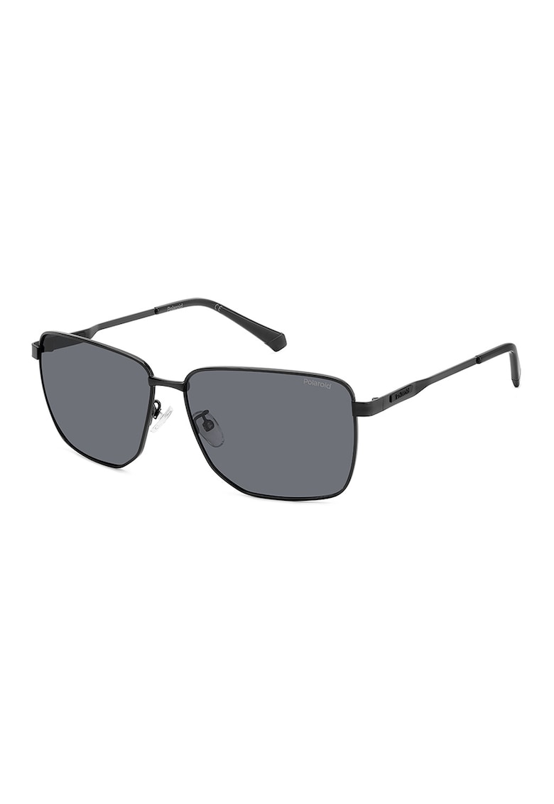 Ochelari de soare aviator cu rama de otel - Negru