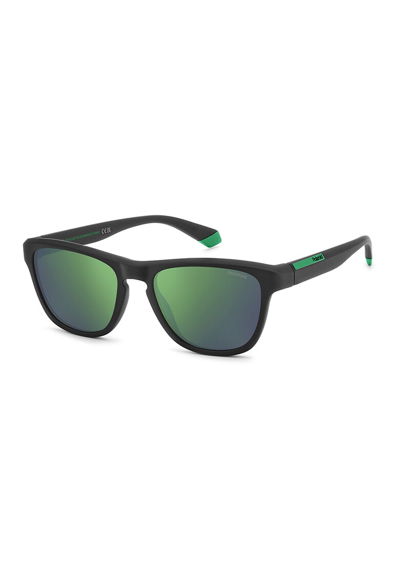 Ochelari de soare rotunzi cu logo - Verde/Negru