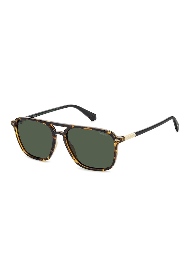Ochelari de soare aviator - Negru/Maro deschis