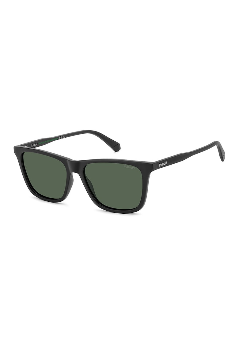 Ochelari de soare patrati cu lentile polarizate - Verde/Negru