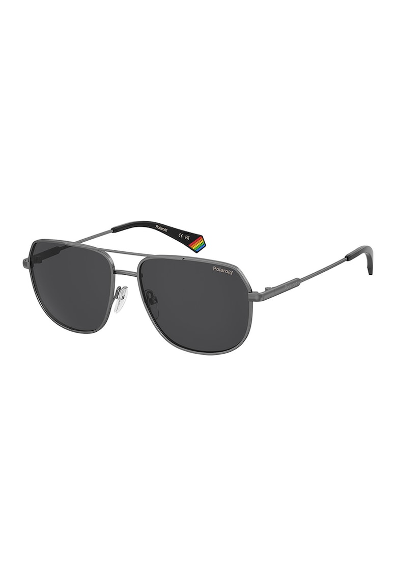 Ochelari de soare aviator unisex polarizati - Argintiu inchis