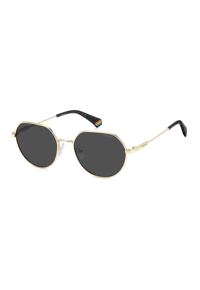 Ochelari de soare rotunzi unisex polarizati - Auriu/Negru