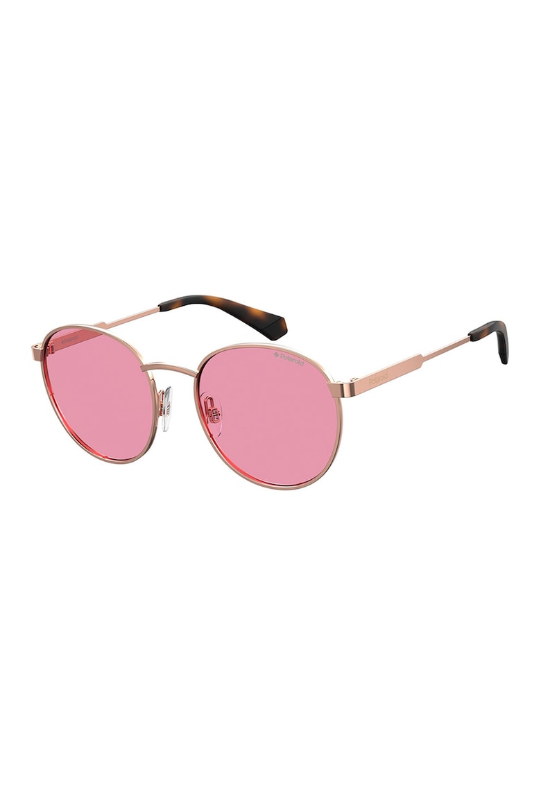 Ochelari de soare rotunzi cu lentile polarizate - Auriu/Maro