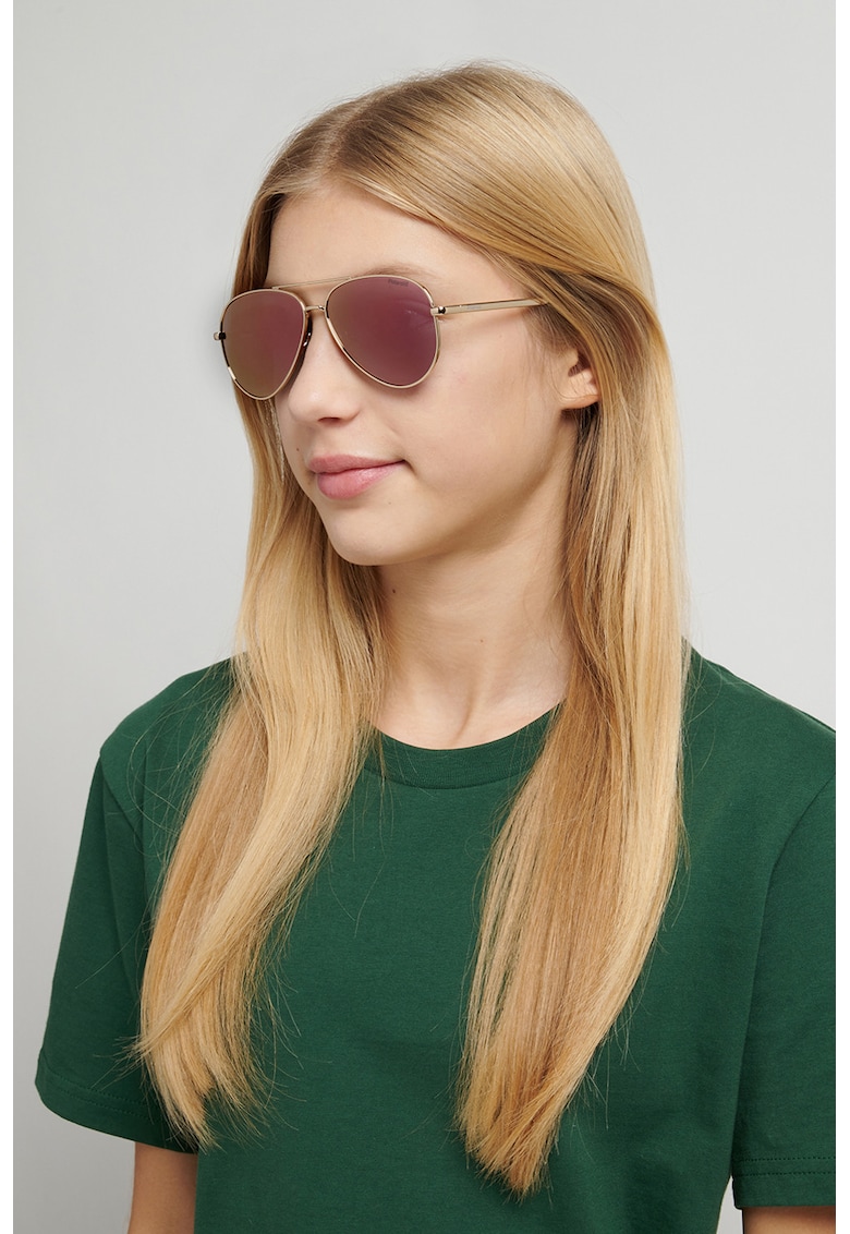 Ochelari de soare aviator polarizati - Auriu/Roz