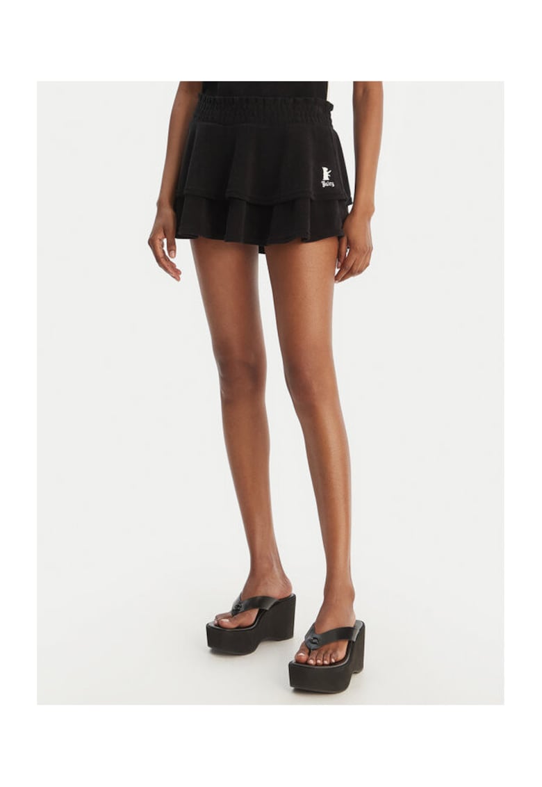 Fusta mini neagra - 40% bumbac - 40% modal -