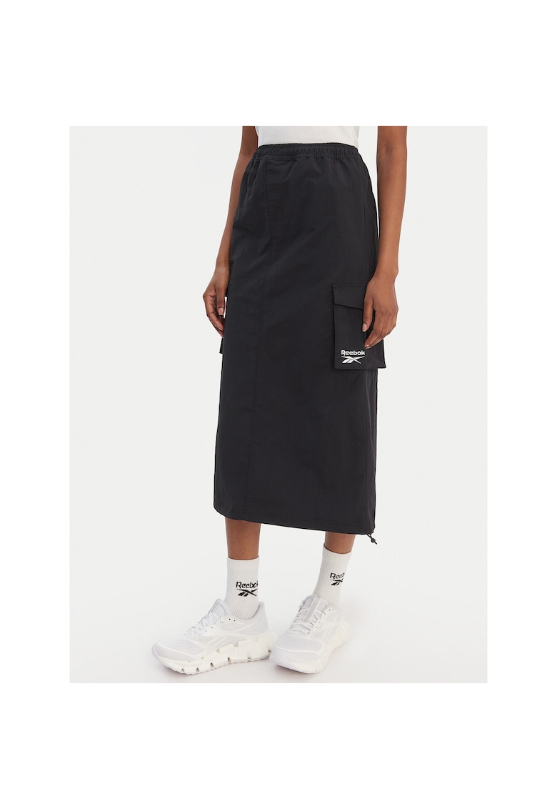 Fusta sport dama - midi - negru - poliamida -