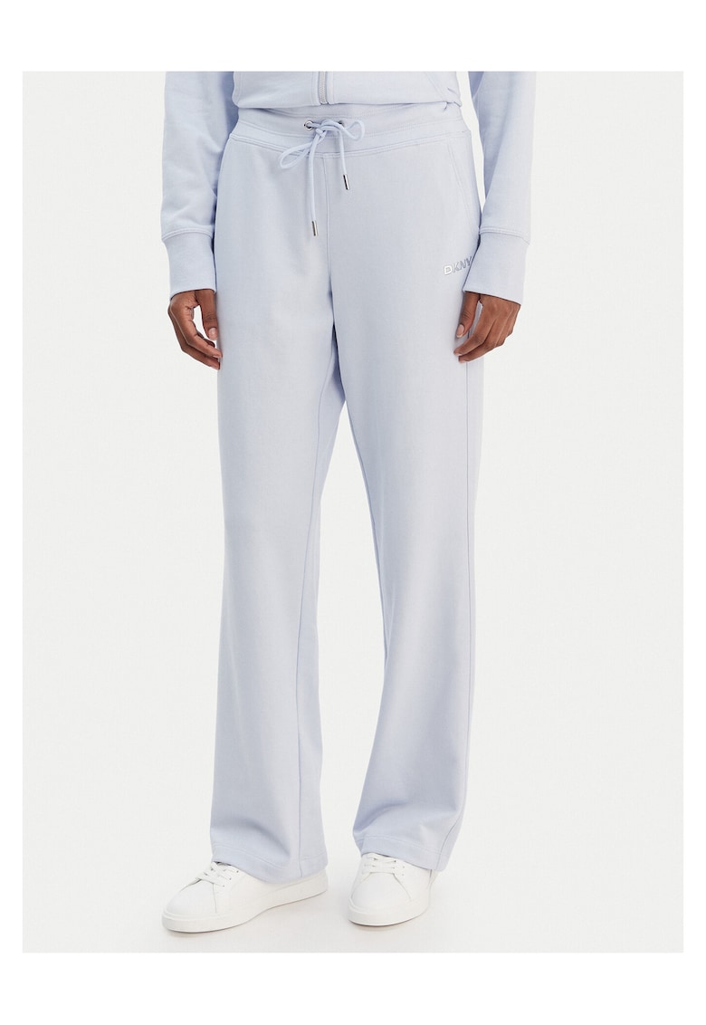 Pantaloni dama - bumbac - albastru -
