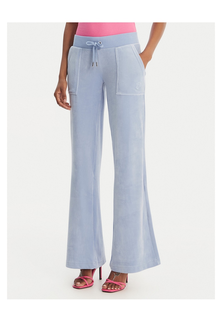 Pantaloni trening dama - evazati - albastru deschis - poliester