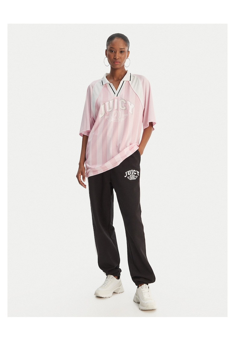 Tricou dama - supradimensionat - model dungi - roz - poliester - Roz
