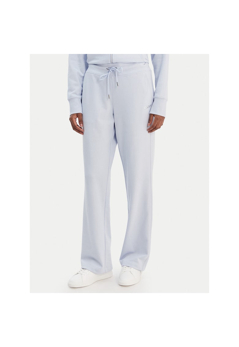 Pantaloni sport dama - bumbac si poliester - albastru deschis