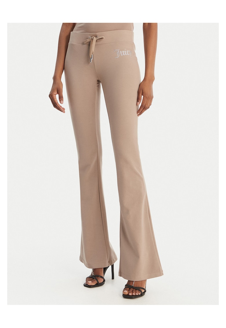 Pantaloni dama - bumbac - evazati - bej
